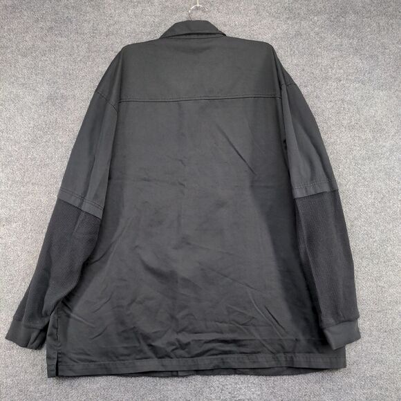 Raw Blue Men's Button-Up Shirt Black 3XL Long Sleeve Multi Pocket Cotton Blend - Picture 5 of 12